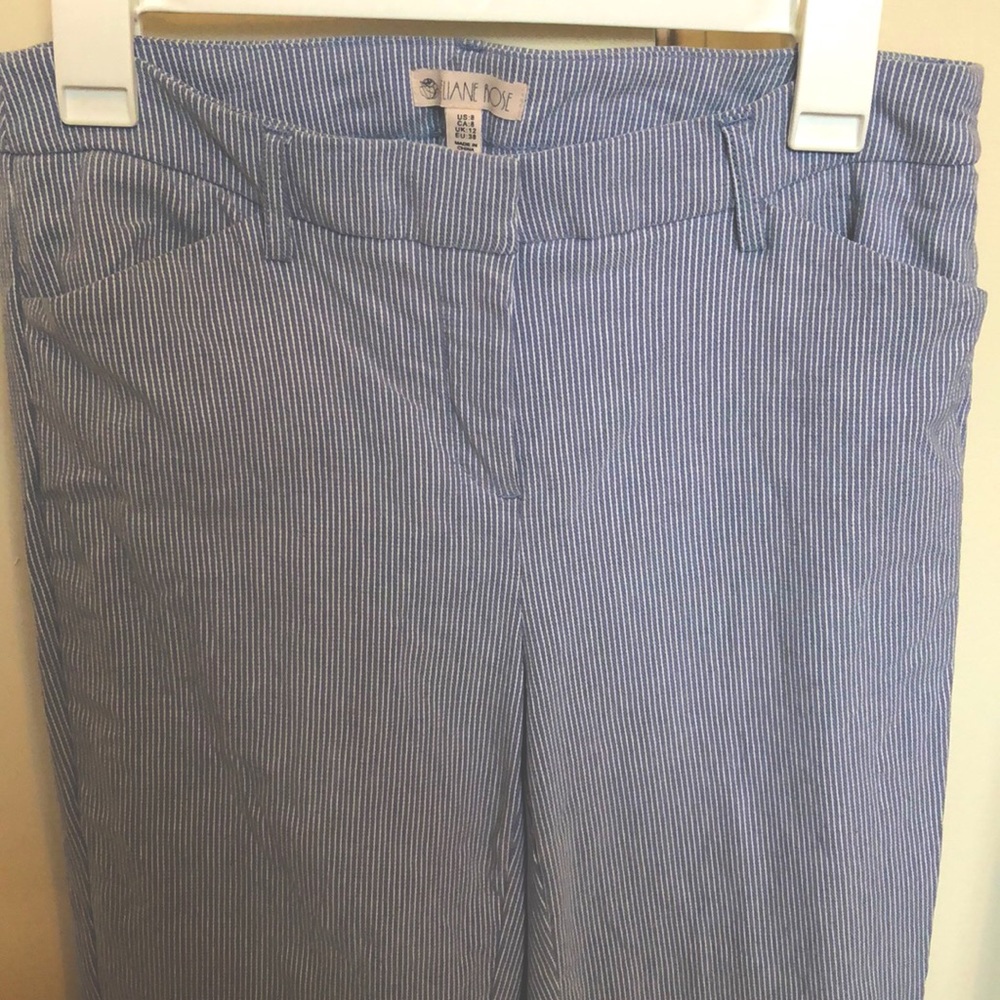 Cropped stripe dress pant